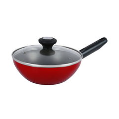 Prestige Aluminum 20 cm Classique Covered Wok, Red