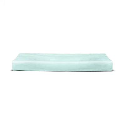 ths zen stripes super king cotton flat bed sheet baby blue