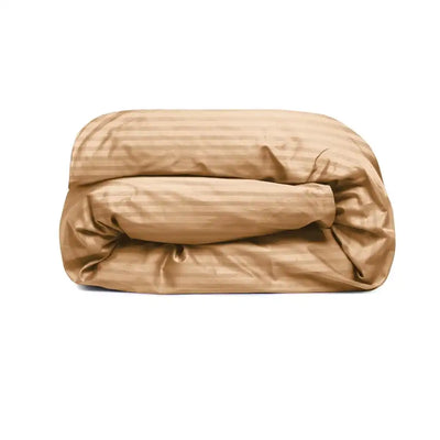 ths eternal stripes double queen cotton duvet cover gold