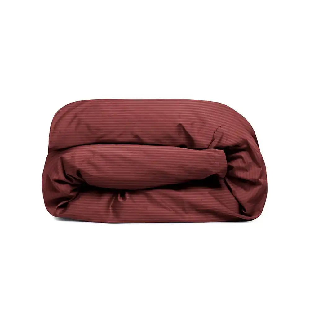 ths zen stripes double full duvet cover burgundy