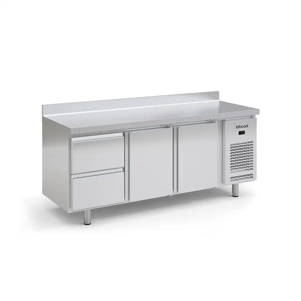 Infrico IM702P+ Under Counter Double Door Chiller With Backsplash 305 Liter 370W - HorecaStore