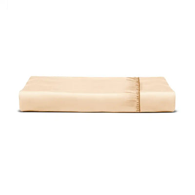 ths giza cotton double fitted bed sheet beige