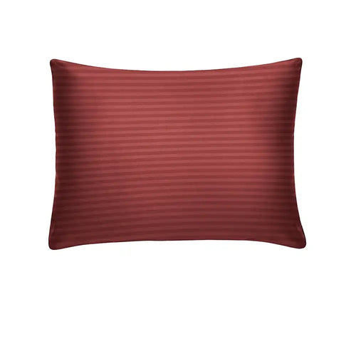 THS Zen Stripes Single Cotton Pillowcase Burgundy