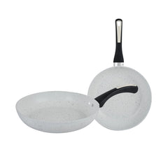 Prestige Endurance Granite 2L Non Stick Twin Frypan, Cream