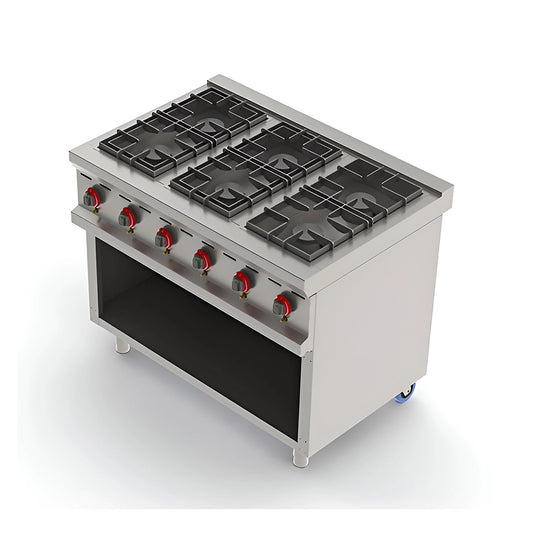 Desco Open Flame Burners with Gas Oven, 25 kW, 120 x 70 x 90 cm