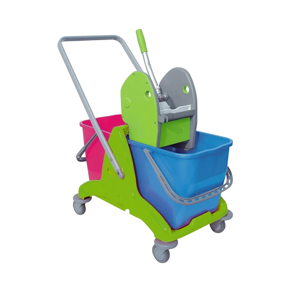 THS RSTRIS51 Green Double Mop Bucket Trolley  50L