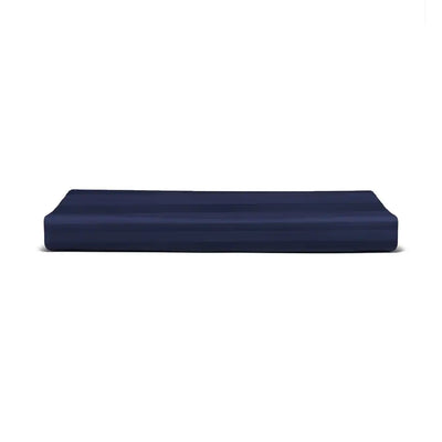 ths eternal stripes double cotton flat bed sheet navy blue