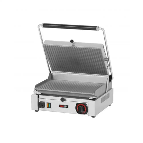 RM Gastro PM2015R Electric Single Plate Grooved Contact Grill, Power 3 kW, 40.9 x 40.7 x 18.6 cm