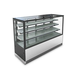 Lava Inox Cake Showcase with 3 Shelves, 840 W, 200 x 70 x 130 cm