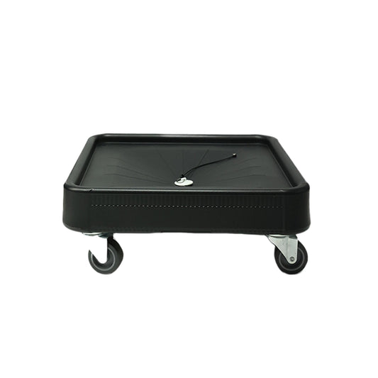 Tribeca Polyethylene Cart for Rack with Handle Black, 58 x 58 x 22/90 cm