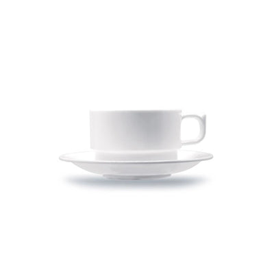 Tribeca  Polycarbonate Clear Cup & Saucer 200 ml, BOX QUANTITY 72 PCS