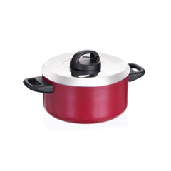 Prestige Stainless Steel Classique Casserole, 2.8L, Red