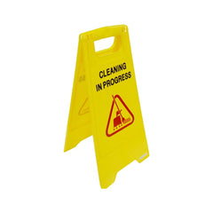 THS Plastic Cleaning In Progress Signboard, Yellow, 62 cm, 10 pcs