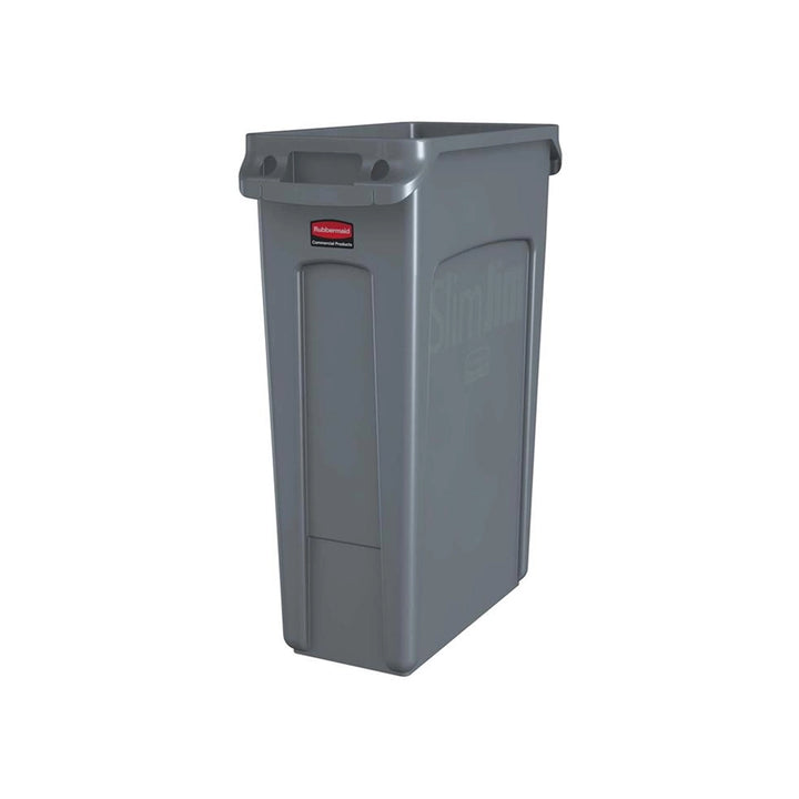 rubbermaid 87l slim jim bin with venting channel gray