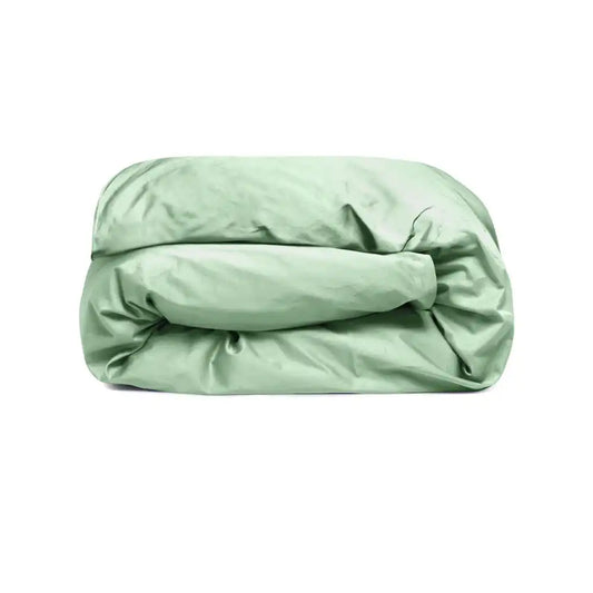 ths giza cotton single duvet cover sage green