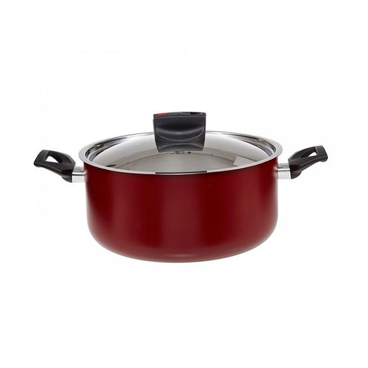 prestige-aluminium-safecook-6-2l-26cm-non-stick-stockpot-red