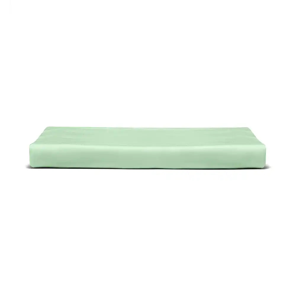 ths giza cotton single flat bed sheet slit green