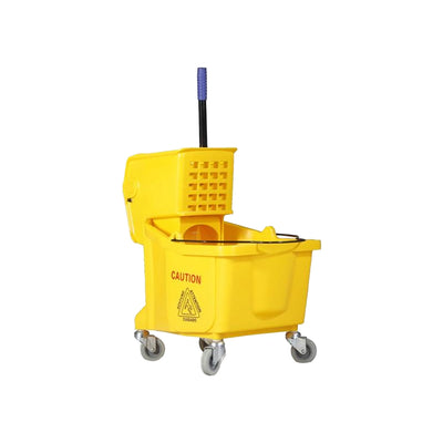 THS AF08070 Yellow Single Mop Bucket Trolley 36L