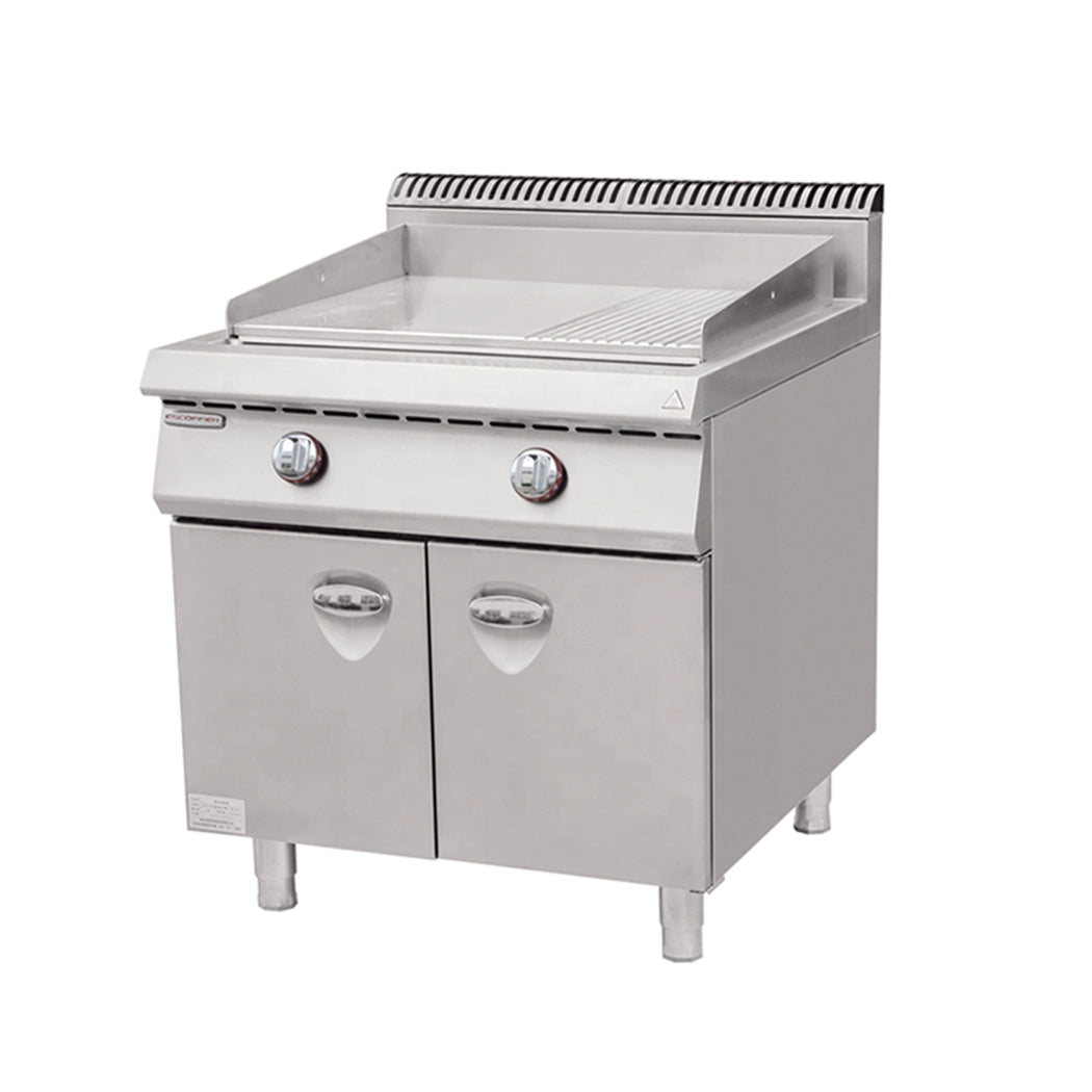 THS Electric Grill 1/2 Smooth 1/2 Ribbed, 15 kW, 80 x 90 x 85 cm