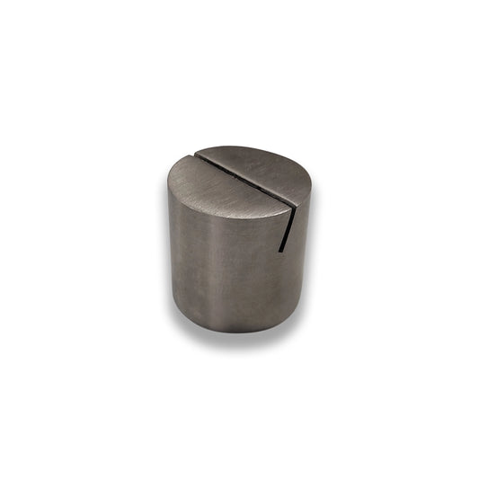 THS SS 18/10 Solid Cylinder Tag  Holder - SS Matt finish 2.5x2.5x4cm