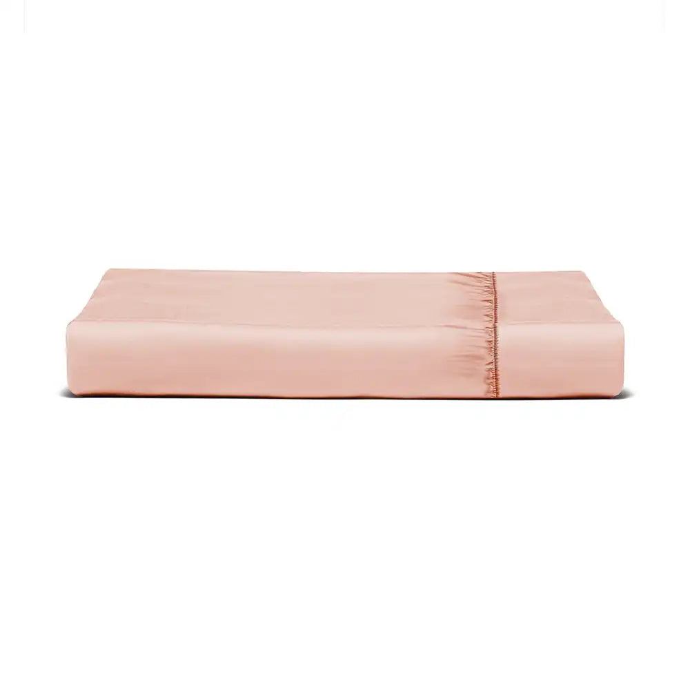 ths giza cotton double fitted bed sheet rose