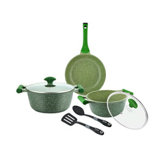 Prestige Essentials Aluminium Cookware sets 7pcs, Green