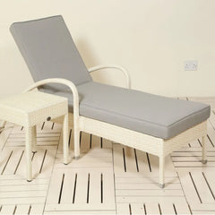 Ambar Hawai Sunbed White, 200 x 72 x 50 cm