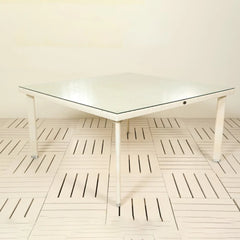 Ambar Nice Large Dining Table Square White, 150 x 150 x 75 cm