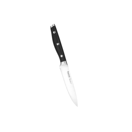 Demi Chef Non-Stick Stainless Steel Utility Knife in Black/Silver Color, 11 cm