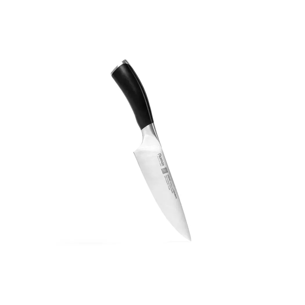 Chef's Kronung Series Knife in Black/Silver Color, 15 cm