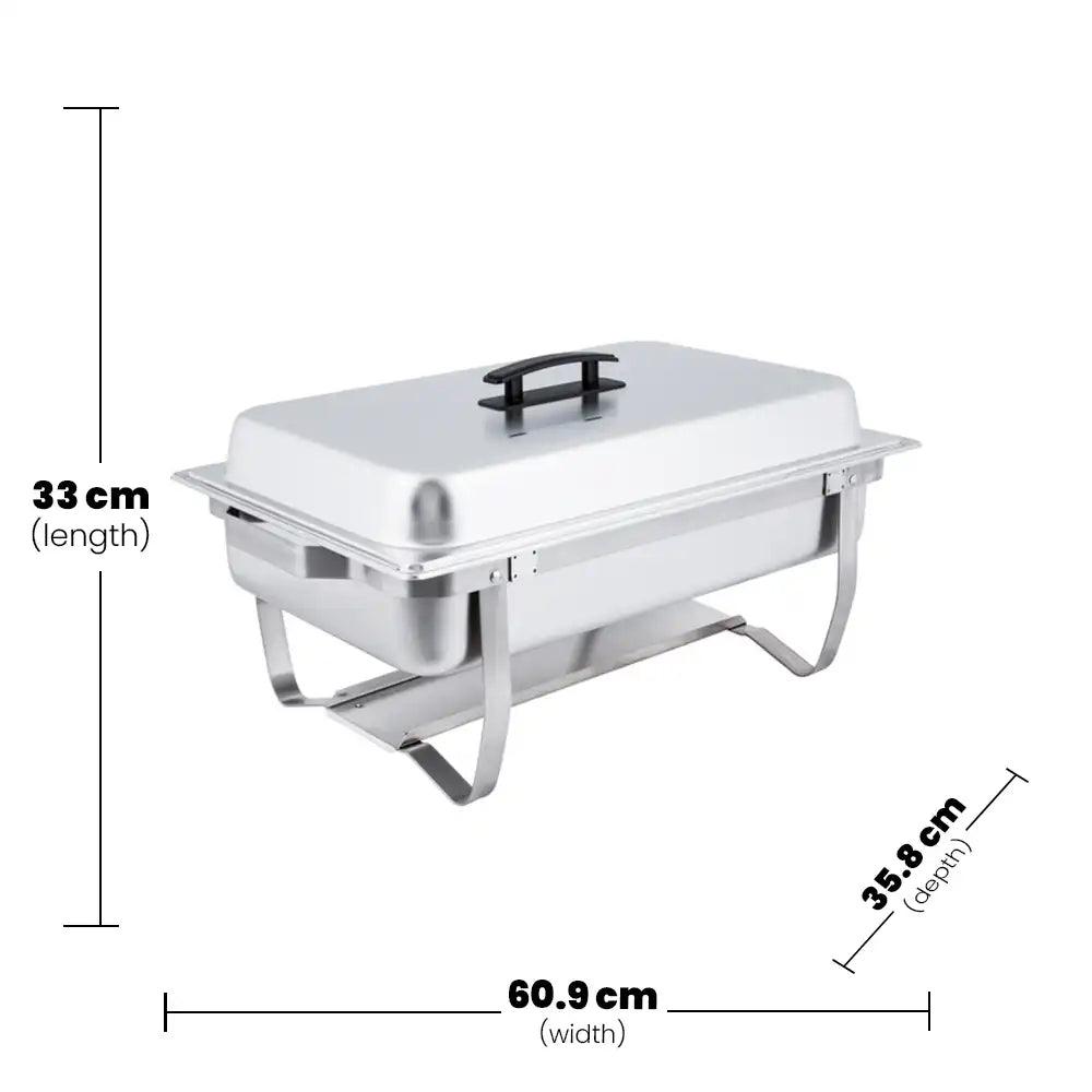 THS 430401 Rectangular 9 L Chafer, 60 x 35 x 32 cm - HorecaStore