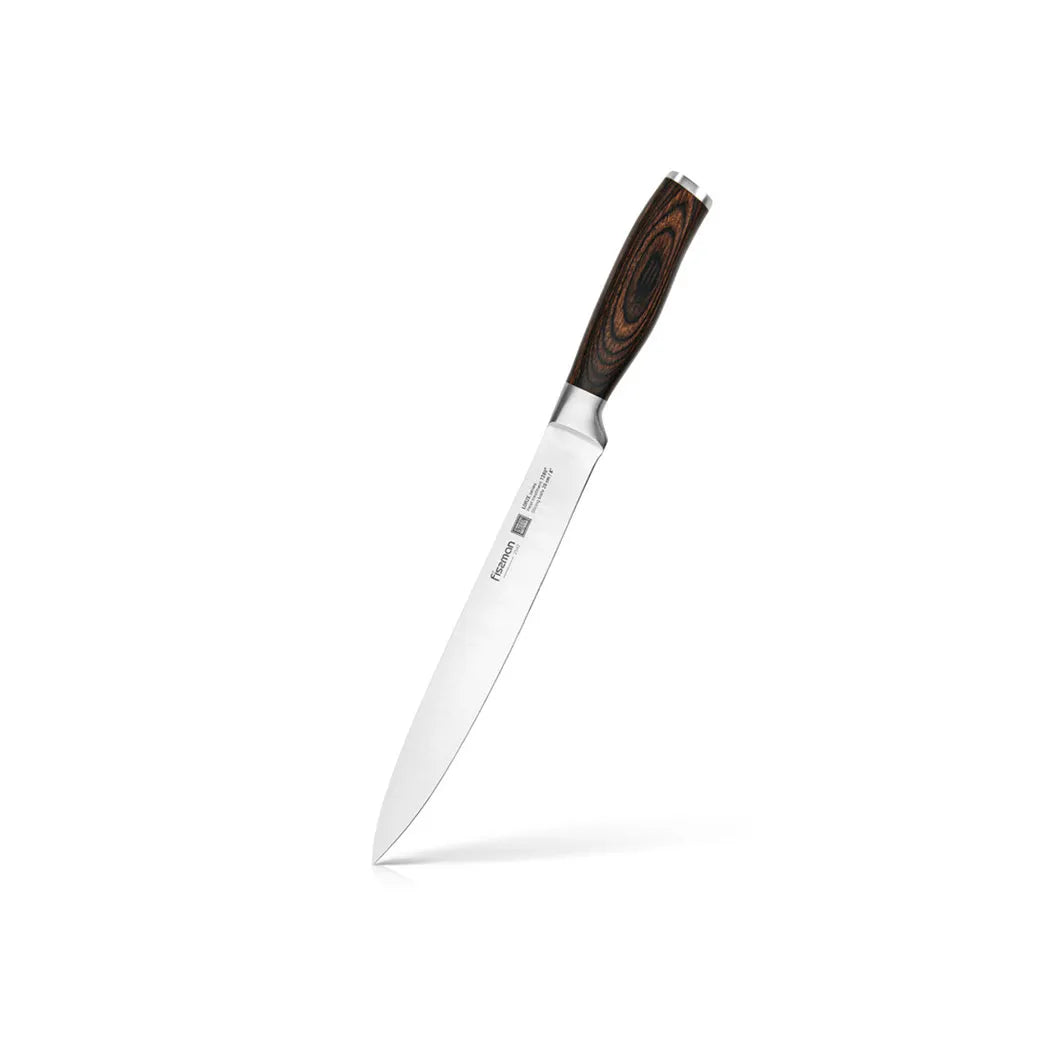 Lorze Stainless Steel Slicing Knife in Silver/Brown Color, 20 cm