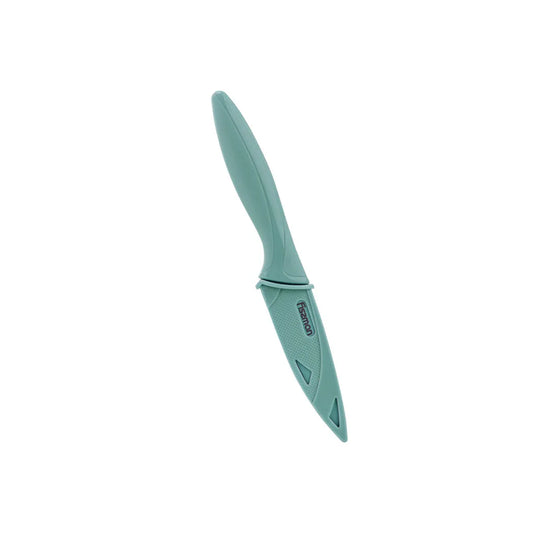 Paring Series Stainless Knife with Sheath in Green Color, 10 cm