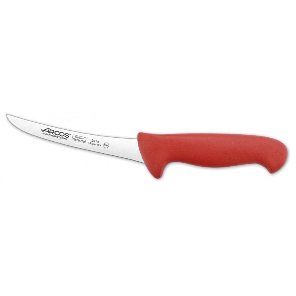 Arcos 291322 Boning Knife Curved Stiff Blade 14 cm Red - HorecaStore