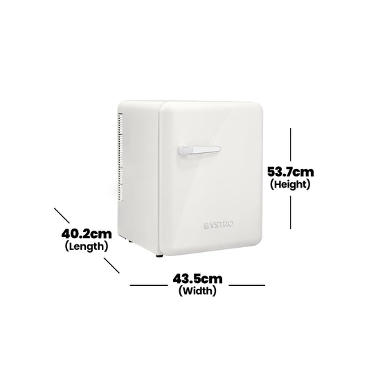 Bystro  Bianca Mini Fridge, 41L Capacity, 40.2x43.5x53.7 cm