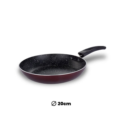 ARK Premium Marble Coated Non Stick Induction Aluminium Tapper Fry Pan, 20 Cm