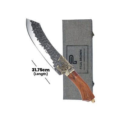 Paul Brown 7Cr13MOV Steel Boning Slicing Chef Knife with Wooden Handle, Blade Length 19 cm