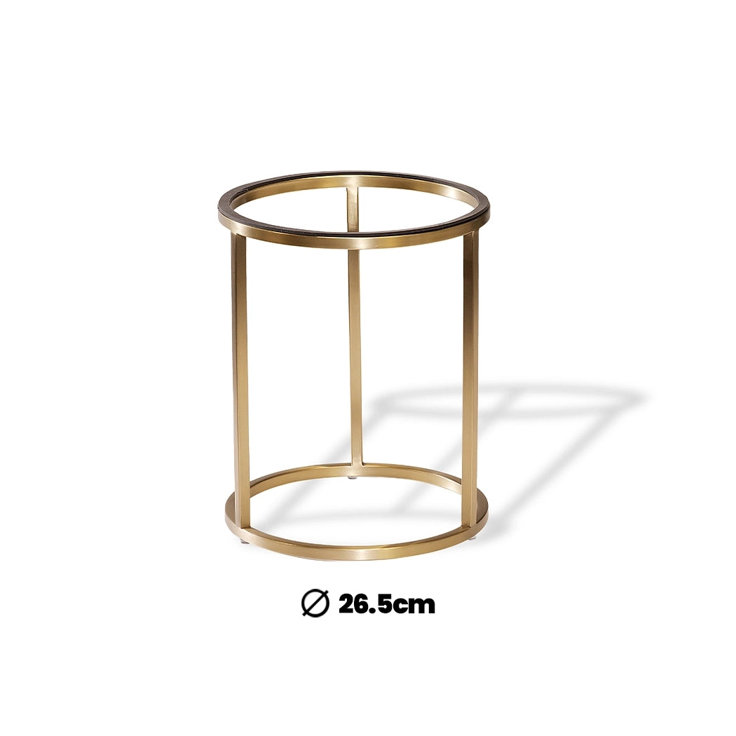 Wundermaxx Metal Stand Round Gold, 26.5 cm