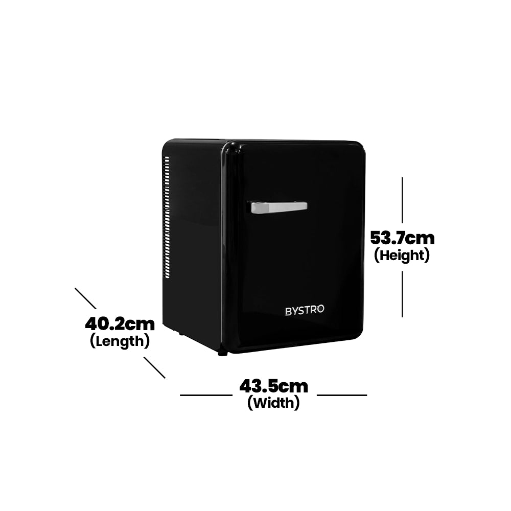 Bystro Nero Mini Fridge, 41L Capacity, 40.2x43.5x53.7 cm