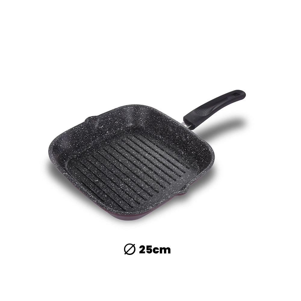 ARK Premium Marble Coated Aluminium Grill Pan, 25 Cm