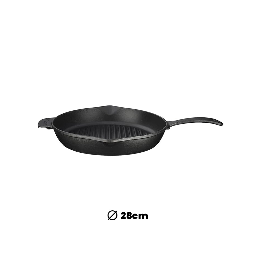 Lava Turkey Cast Iron Round Grill Pan 28cm