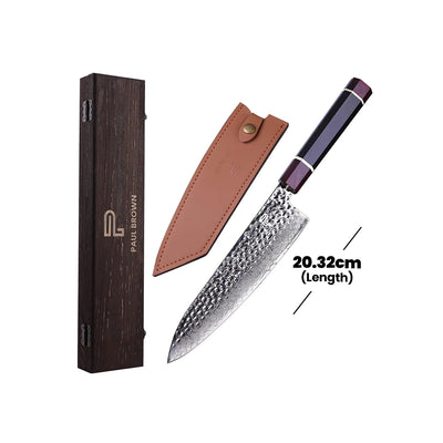 Paul Brown High Carbon Steel Chef Knife With Resin Handle, Blade Length 20 cm