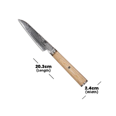 Paul Brown S35VN Steel Paring Knife With Wooden Handle, Blade Length 10 cm