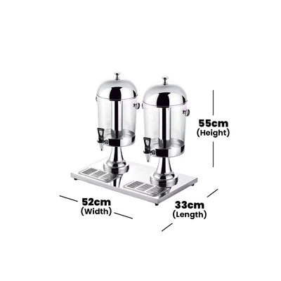 Viraj Stainless Steel Dual Juice Dispenser