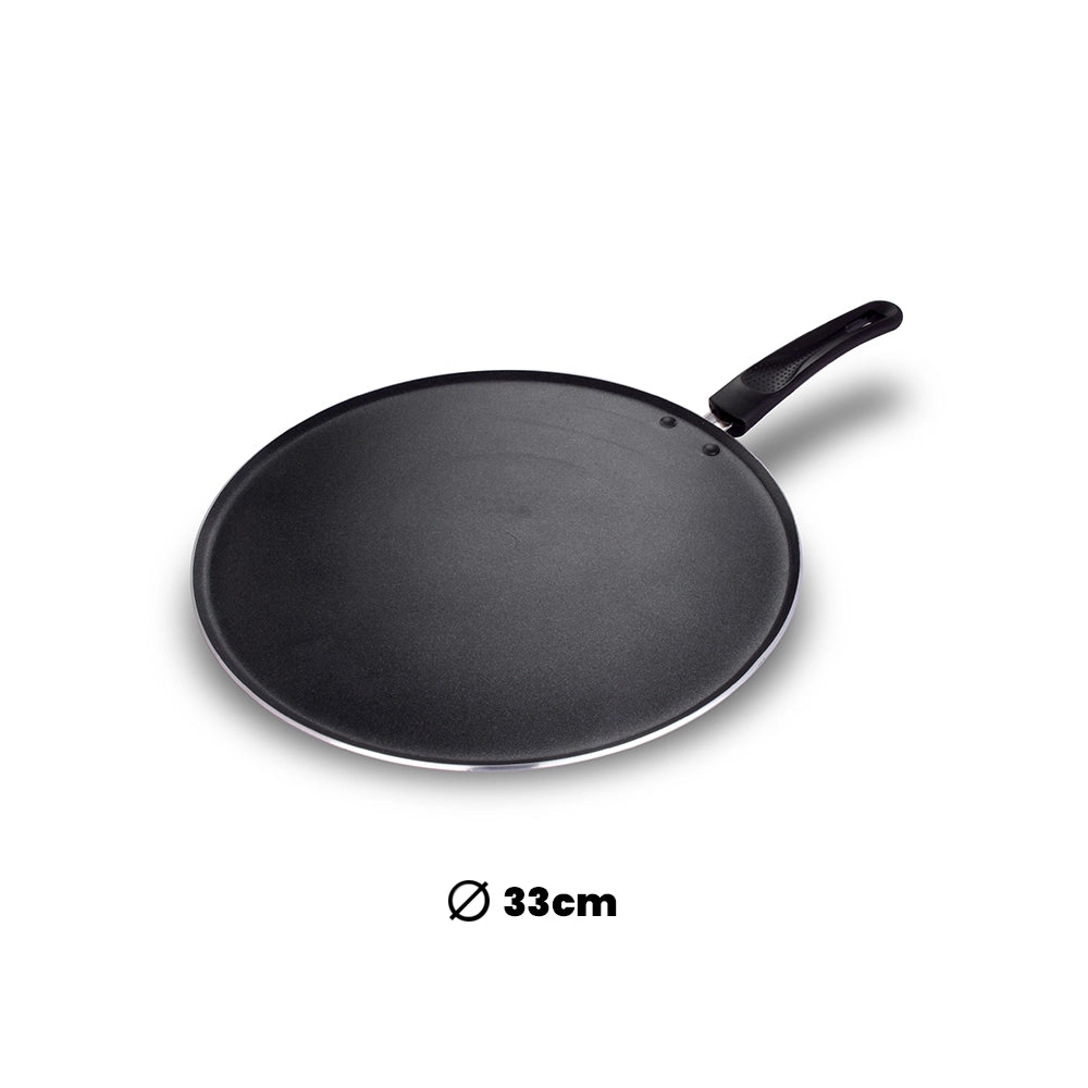 ARK Nonstick Induction Aluminium Flat Tawa, 33 cm