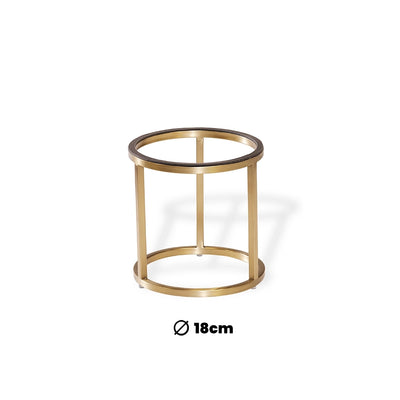 Wundermaxx Metal Stand Round Gold, 18 cm