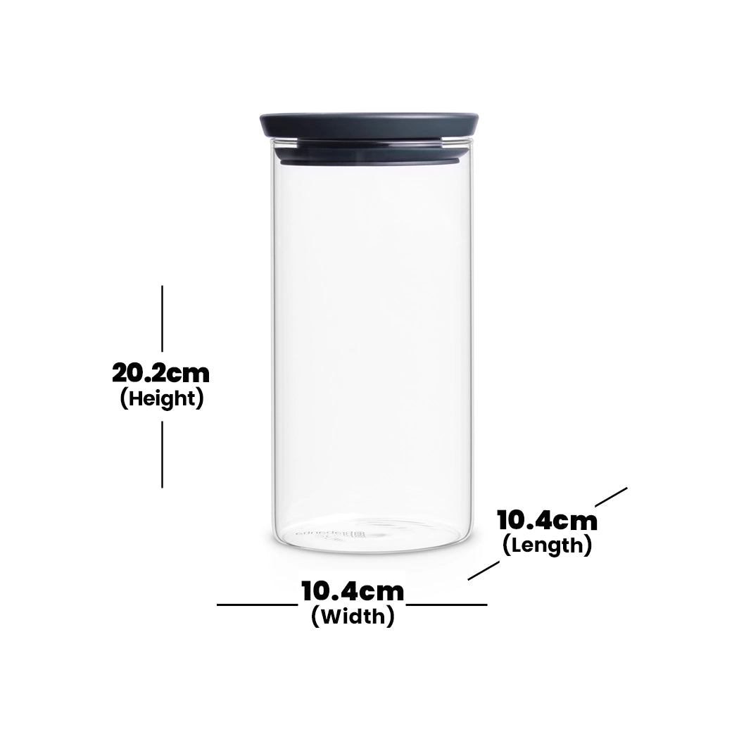 brabantia-stackable-dark-grey-glass-jar-1-1l