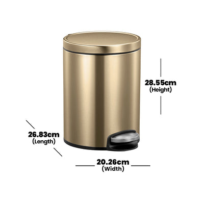 bagnodesign-champagne-stainless-steel-hotel-pedal-bin-capacity-5-litre