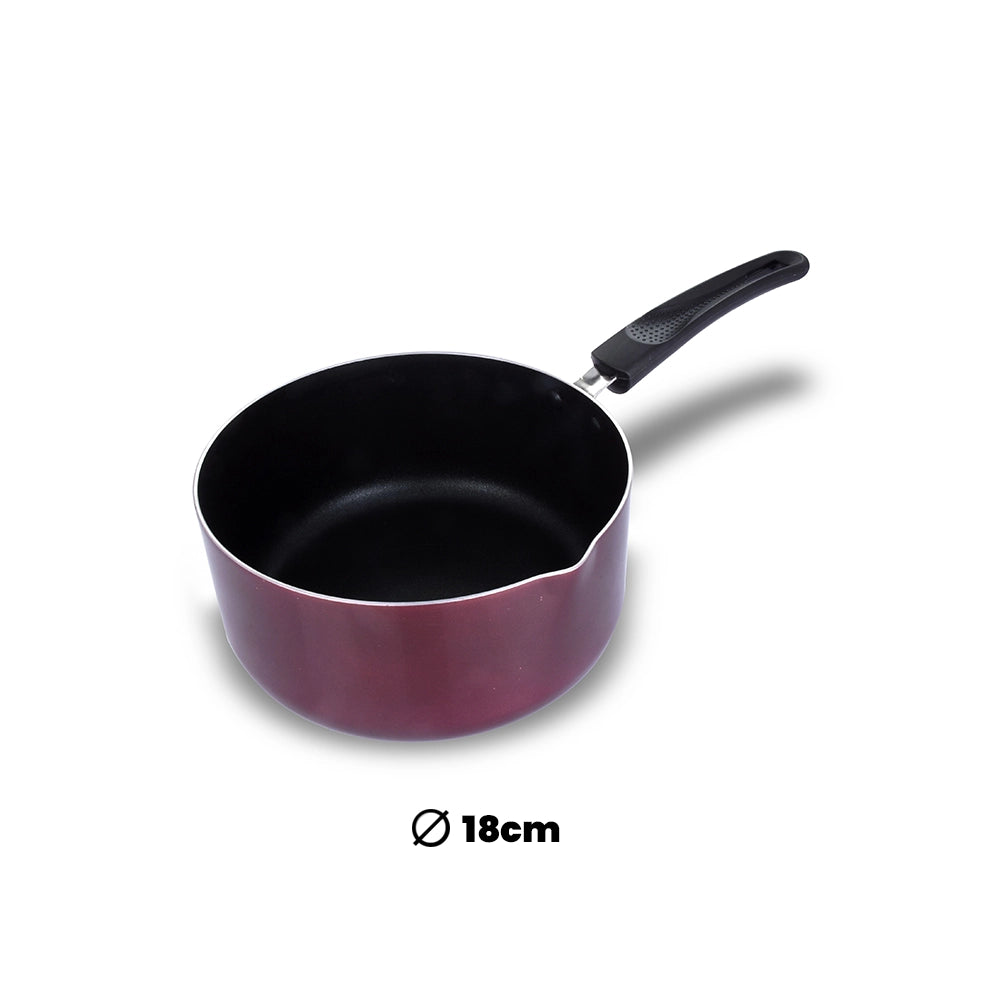 ARK Nonstick Induction Aluminium Sauce Pan, 18 cm