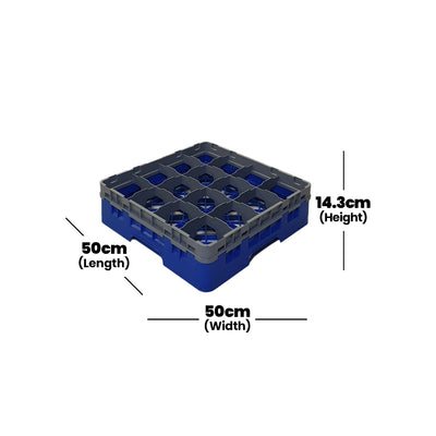 Tribeca 16 Comp.Glass Rack , Height 11.4 cm , 5 pcs